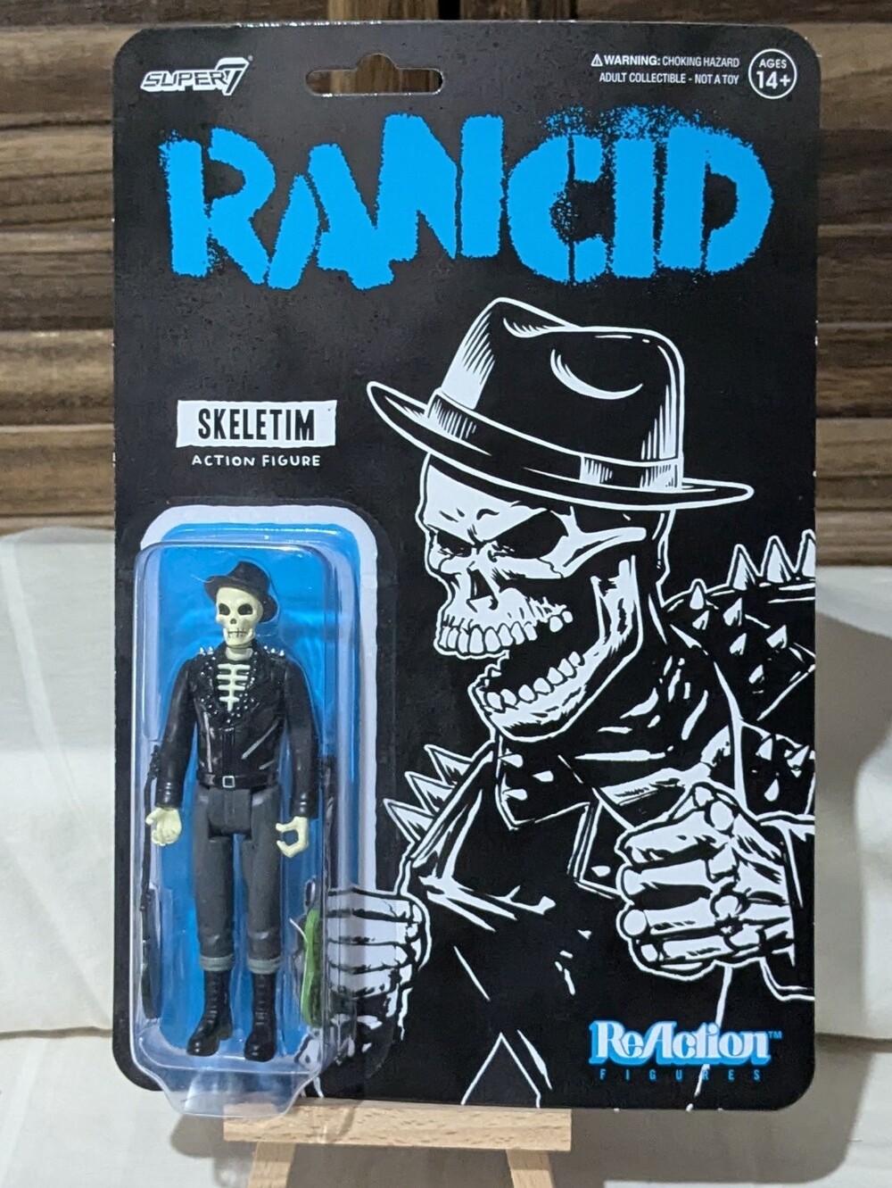 Super7 Rancid Skeletim ReAction Figure - Punk Rock Skeleton 3.75" NEW